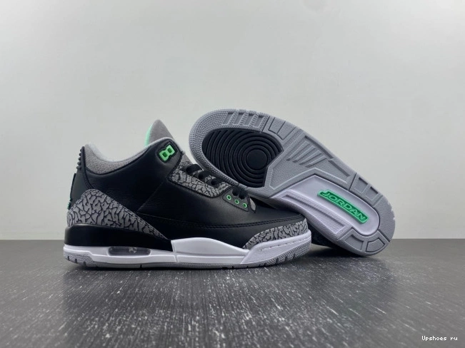 CT8532-031  3 Air Glow” “Green Jordan 1208